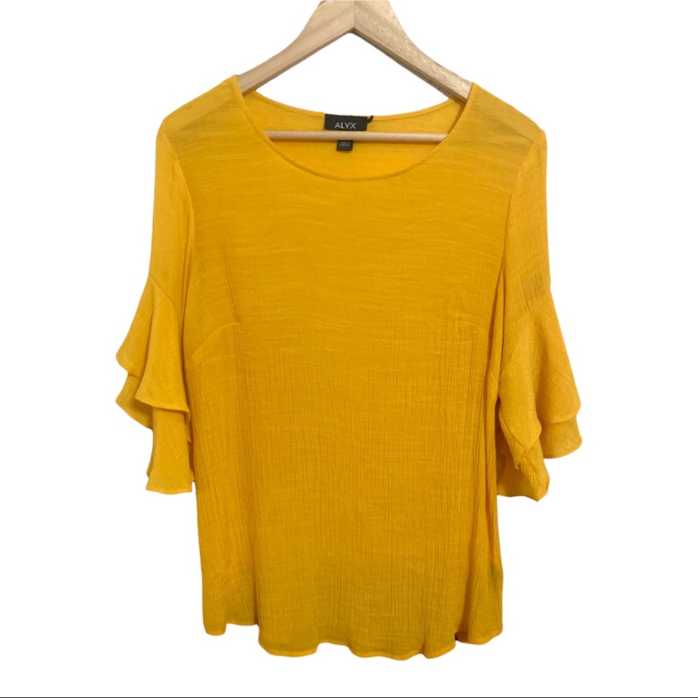 Alyx Goldenrod Flounce Sleeve Blouse M